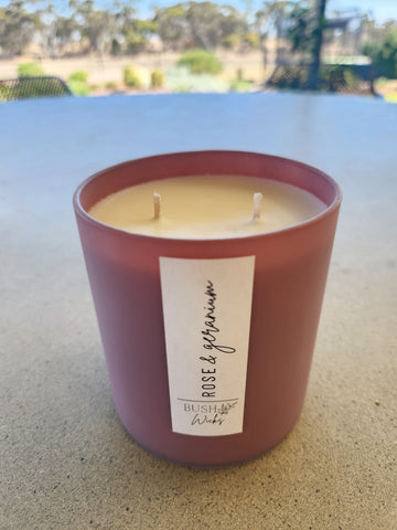 Rose & Geranium 420g Candle
