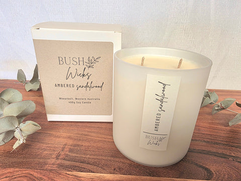 Ambered Sandalwood Large Candle NEW